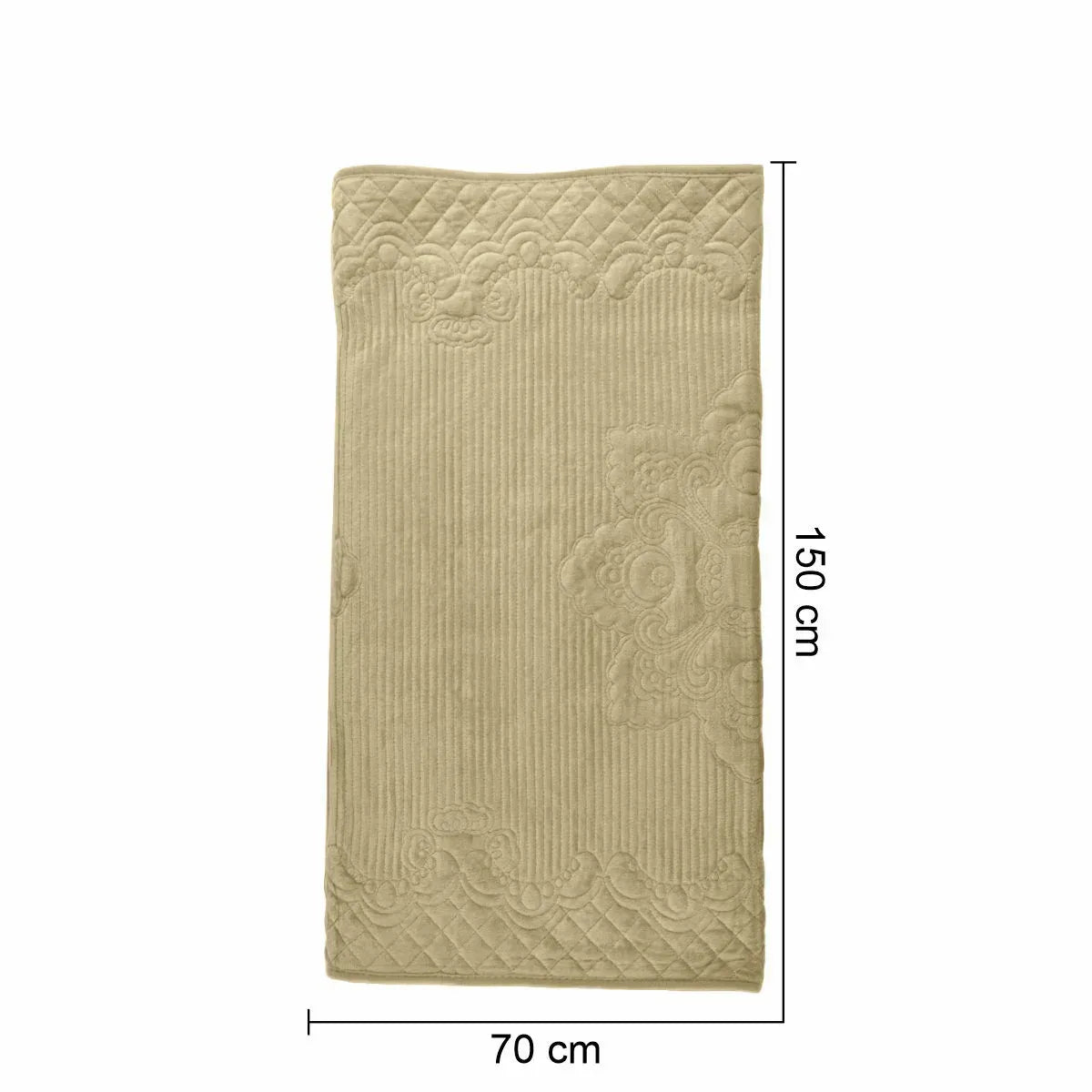 Cuvertura Canapea, Naimeed D4892S, 70x150cm, poliester, pufoasa, matlasata, Crem