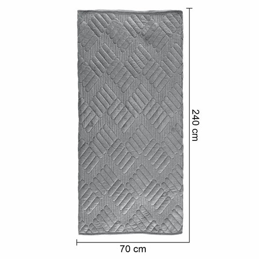 Cuvertura Canapea, Naimeed D4895L, 70x240cm, poliester, pufoasa, matlasata, Gri