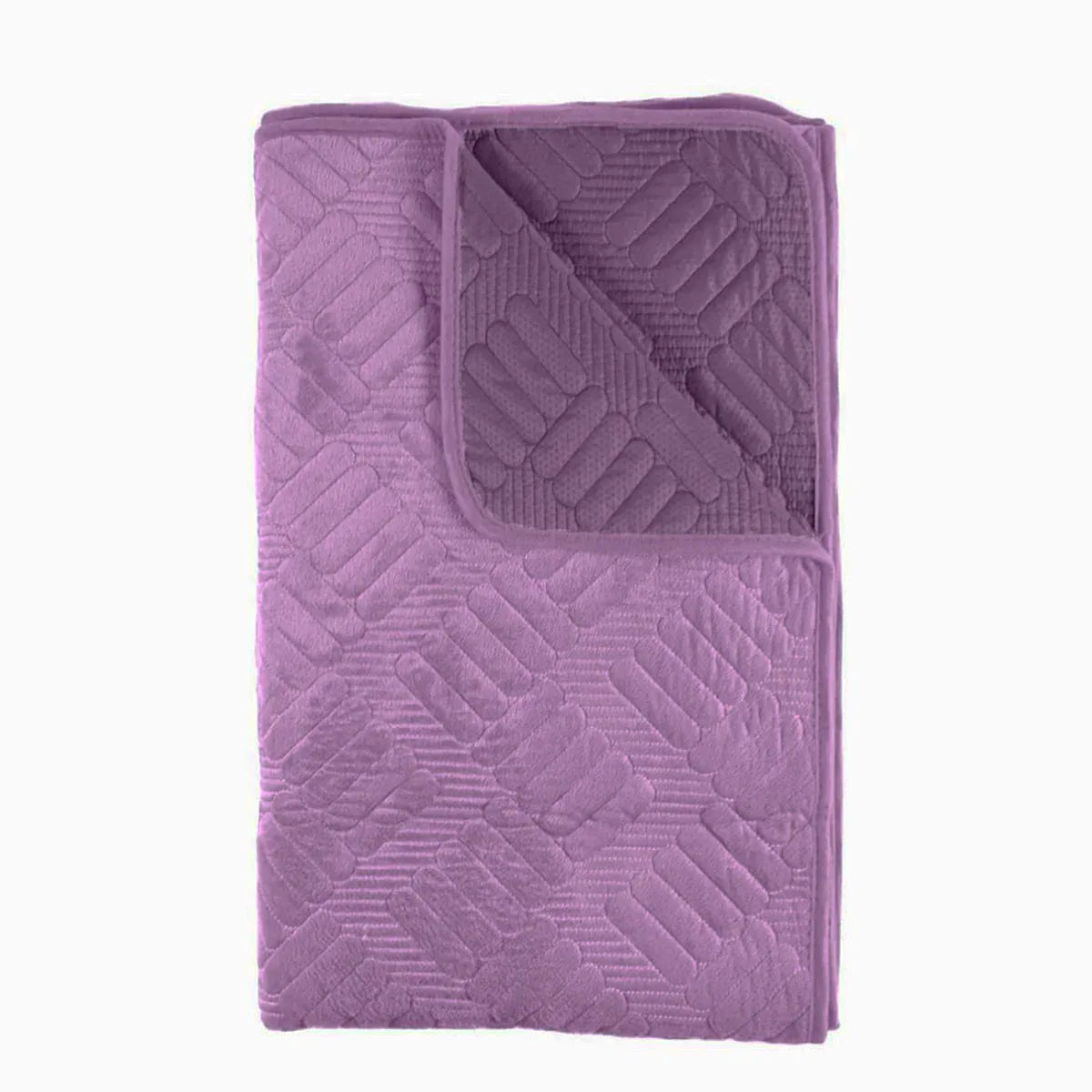 Cuvertura Canapea, Naimeed D4896L, 70x240cm, poliester, pufoasa, matlasata, Mov