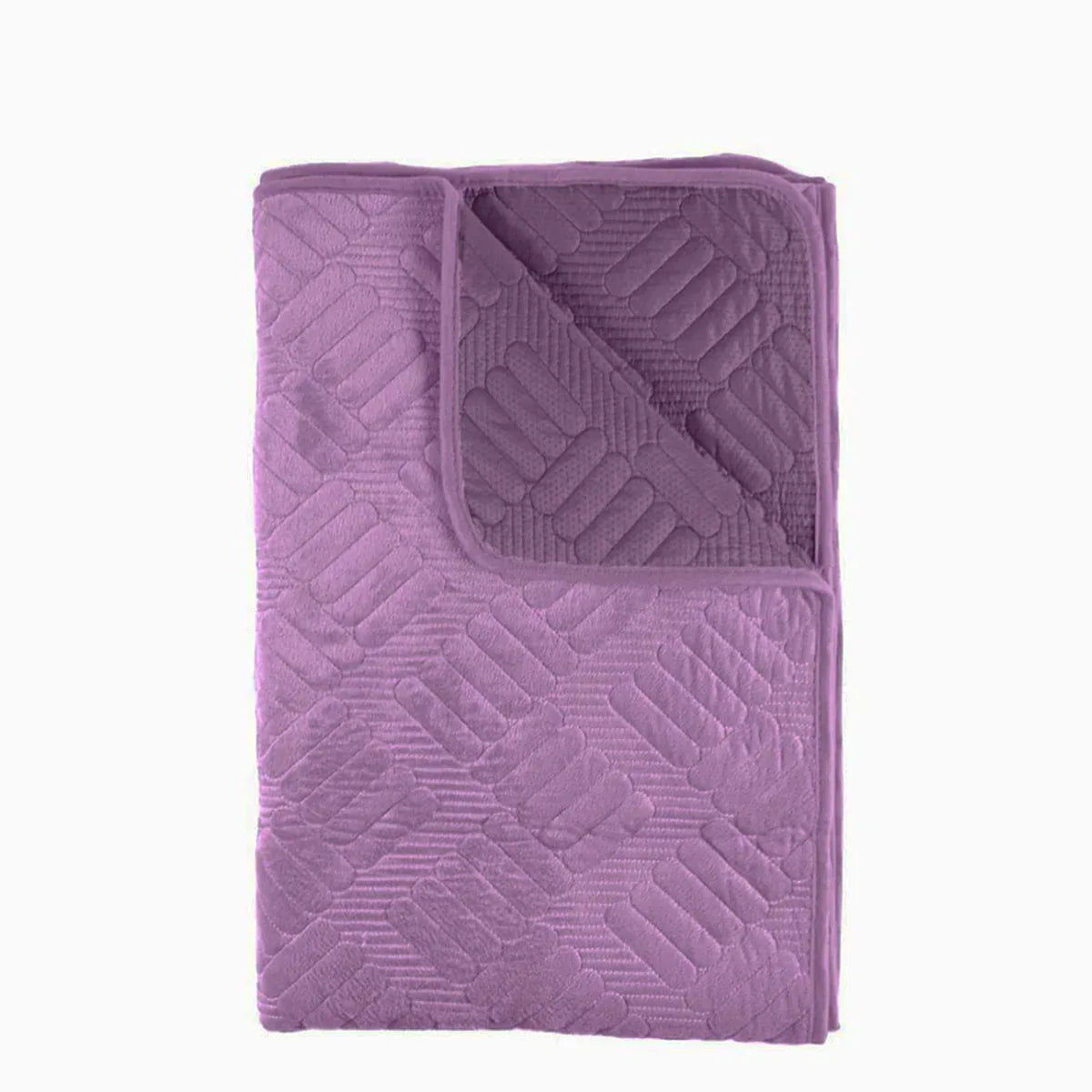 Cuvertura Canapea, Naimeed D4896M, 70x210cm, poliester, pufoasa, matlasata, Mov