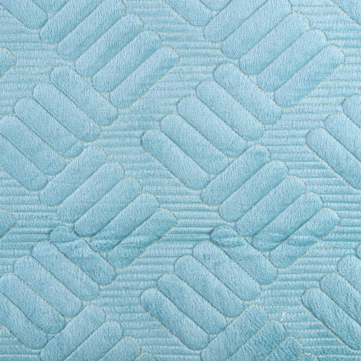 Cuvertura Canapea, Naimeed D4897L, 70x240cm, poliester, pufoasa, matlasata, Turcoaz