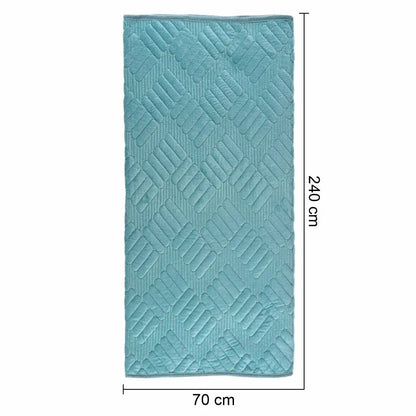 Cuvertura Canapea, Naimeed D4897L, 70x240cm, poliester, pufoasa, matlasata, Turcoaz