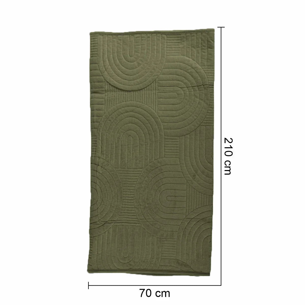 Cuvertura Canapea, Naimeed D4899M, 70x210cm, poliester, pufoasa, matlasata, Verde Inchis