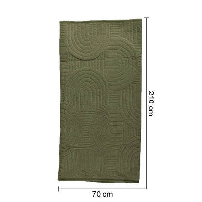 Cuvertura Canapea, Naimeed D4899M, 70x210cm, poliester, pufoasa, matlasata, Verde Inchis