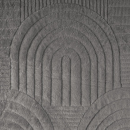 Cuvertura Canapea, Naimeed D4902L, 70x240cm, poliester, pufoasa, matlasata, Gri Inchis
