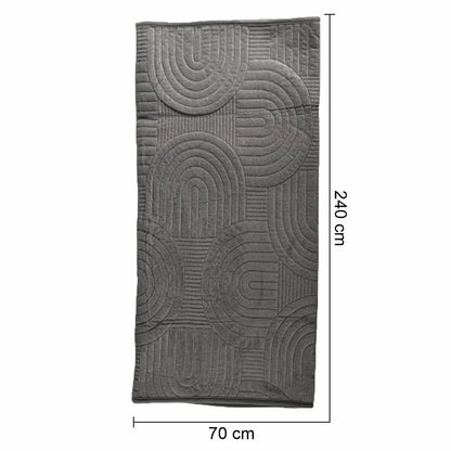 Cuvertura Canapea, Naimeed D4902L, 70x240cm, poliester, pufoasa, matlasata, Gri Inchis