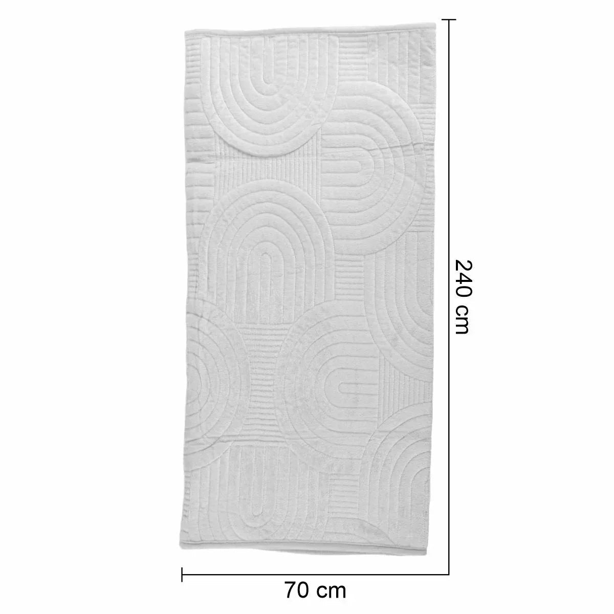 Cuvertura Canapea, Naimeed D4903L, 70x240cm, poliester, pufoasa, matlasata, Alb