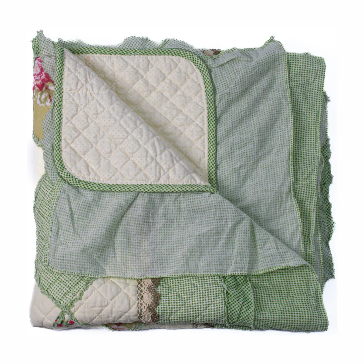 Cuvertura Canapea, Naimeed D4904L, 70x240cm, poliester, pufoasa, matlasata,cu model floral Verde Deschis