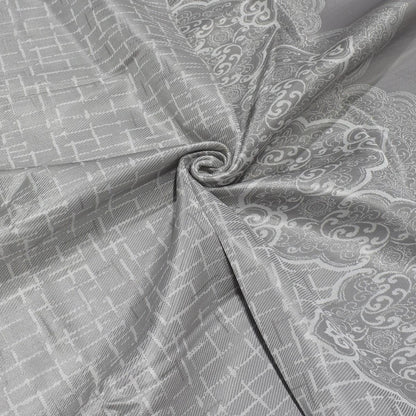 Set lenjerie pat dublu, latime 145cm, Naimeed D4913, model Beautiful, Gri