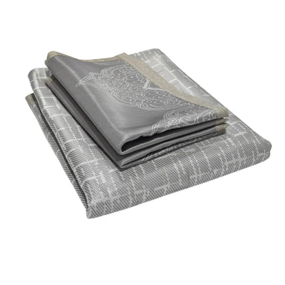 Set lenjerie pat dublu, latime 145cm, Naimeed D4913, model Beautiful, Gri