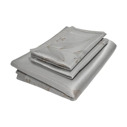 Set lenjerie pat dublu, latime 145cm, Naimeed D4913, Gri