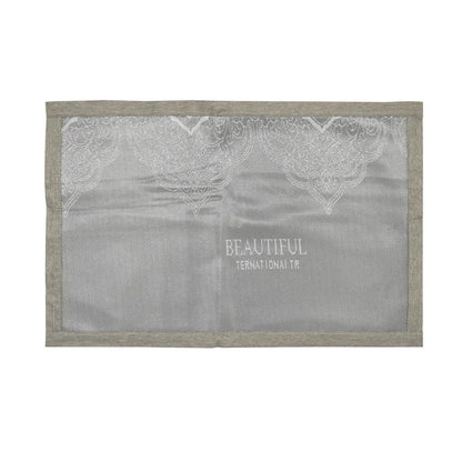 Set lenjerie pat dublu, latime 145cm, Naimeed D4913, model Beautiful, Gri
