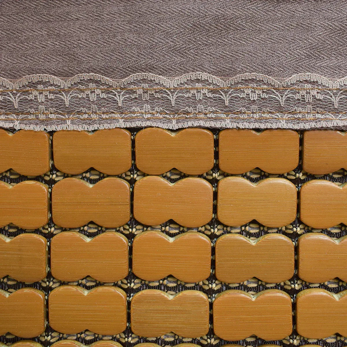 Fata de perna, model din bambus, Naimeed D4923, Maro, Broderie alba