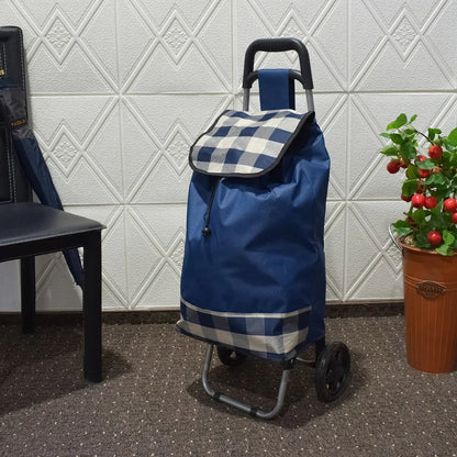 Carucior de piata pliabil, Naimeed D4941, 2 roti, 37 L, Albastru