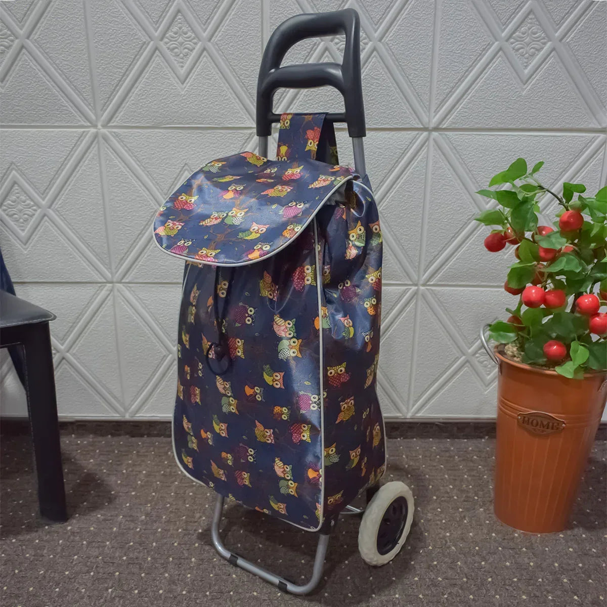 Carucior de piata pliabil, Naimeed D4944, 2 roti, 37 L, Albastru