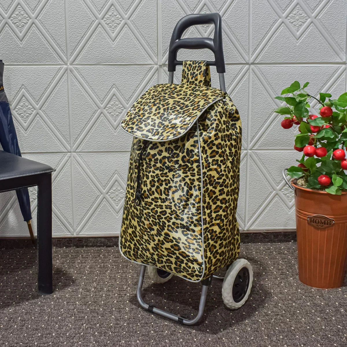 Carucior de piata pliabil, Naimeed D4944, 2 roti, 37 L, Auriu