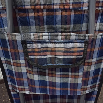 Carucior de piata pliabil, Naimeed D4945, 2 roti, 43 L, Albastru/Alb