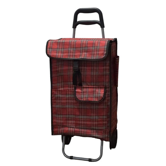 Carucior de piata pliabil, Naimeed D4945, 2 roti, 43 L, Rosu