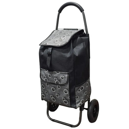 Carucior de piata pliabil, Naimeed D4947, 2 roti, 49 L, Negru/Alb