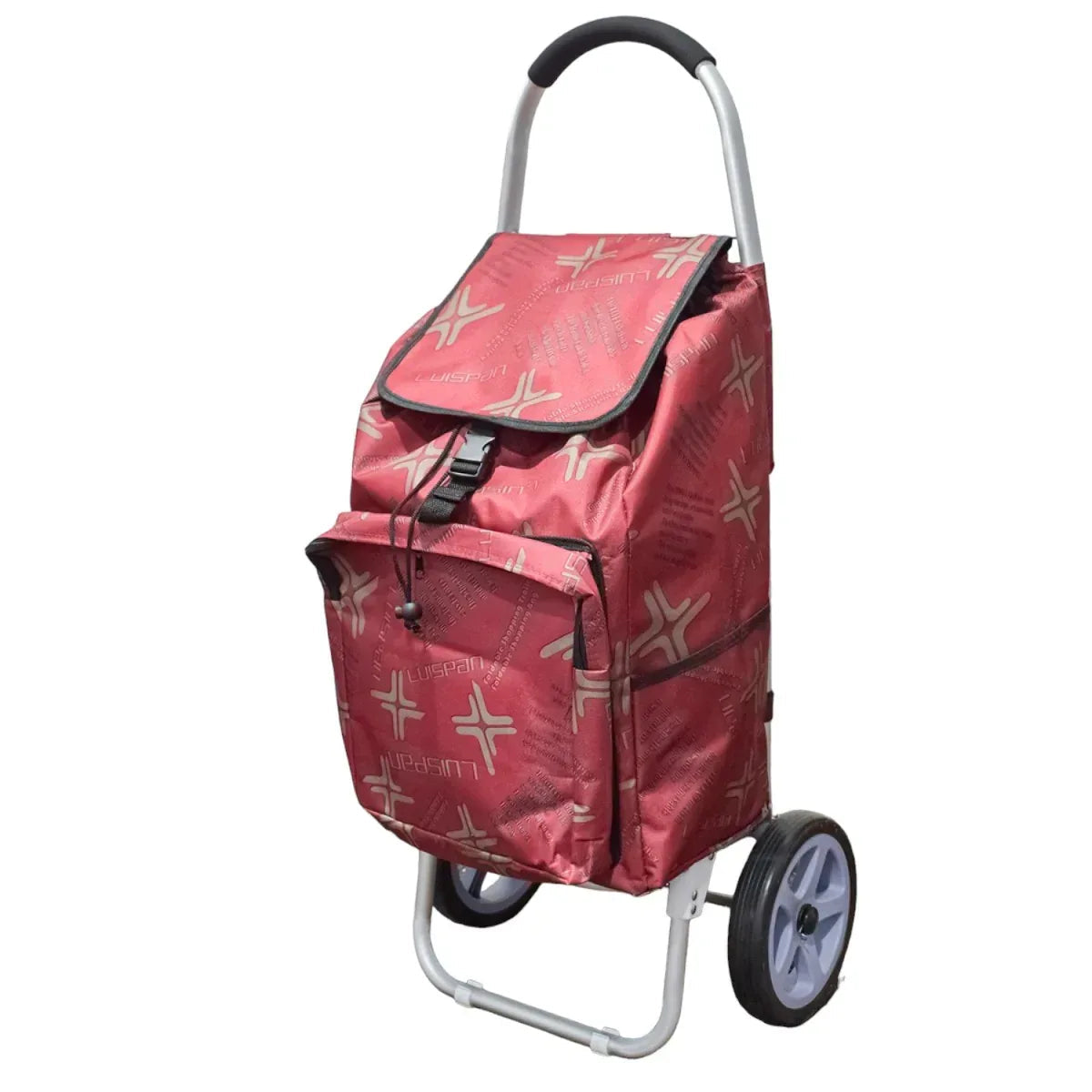 Carucior de piata pliabil, cadru din aluminiu, Naimeed D4951, 2 roti, 49 L, Rosu