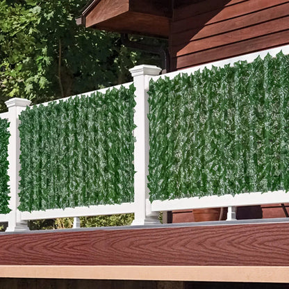 Plasa gard, frunze artificiale, Naimeed D4959, Iedera, paravan pentru balcon, terasa si gard, Verde