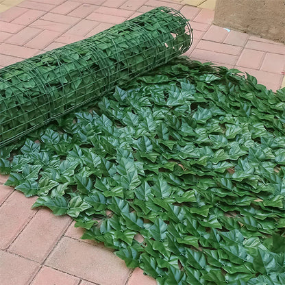 Plasa gard, frunze artificiale, Naimeed D4959, Iedera, paravan pentru balcon, terasa si gard, Verde