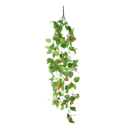 Planta artificiala curgatoare, inaltime 100cm, Naimeed D5015, model mandarina, Portocaliu