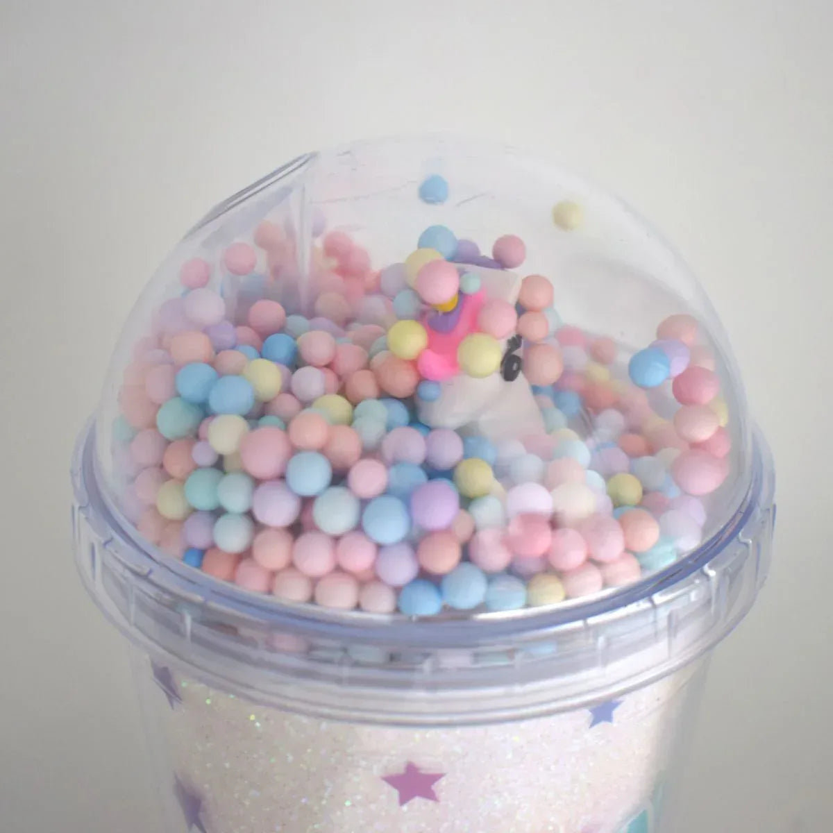Pahar cu capac, Naimeed D5022, Roz-Unicorn