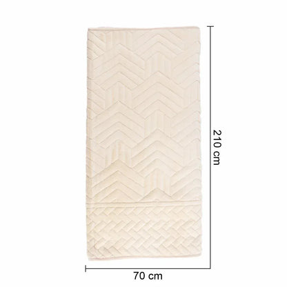 Cuvertura Canapea, Naimeed D5117M, 70x210cm, poliester, pufoasa, matlasata, Crem