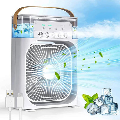 Ventilator, umidificator, Naimeed D5120, alimentare USB, Alb