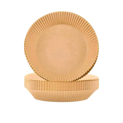 Set 100 bucati hartie de copt, Naimeed D5142, pentru friteuza, cuptor cu microunde, Maro