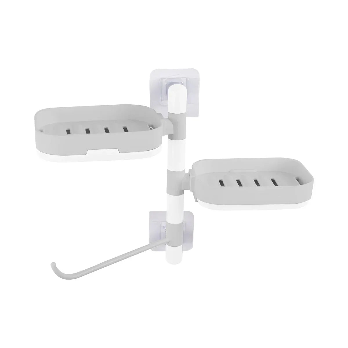 Suport rotativ, multifunctional, Naimeed D5149, pentru prosop, sapun, burete de baie, Gri
