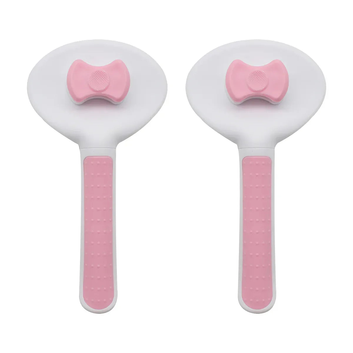 Set 2 perii cu mecanism de indepartare a parului, Naimeed D5178, pentru animale, Roz