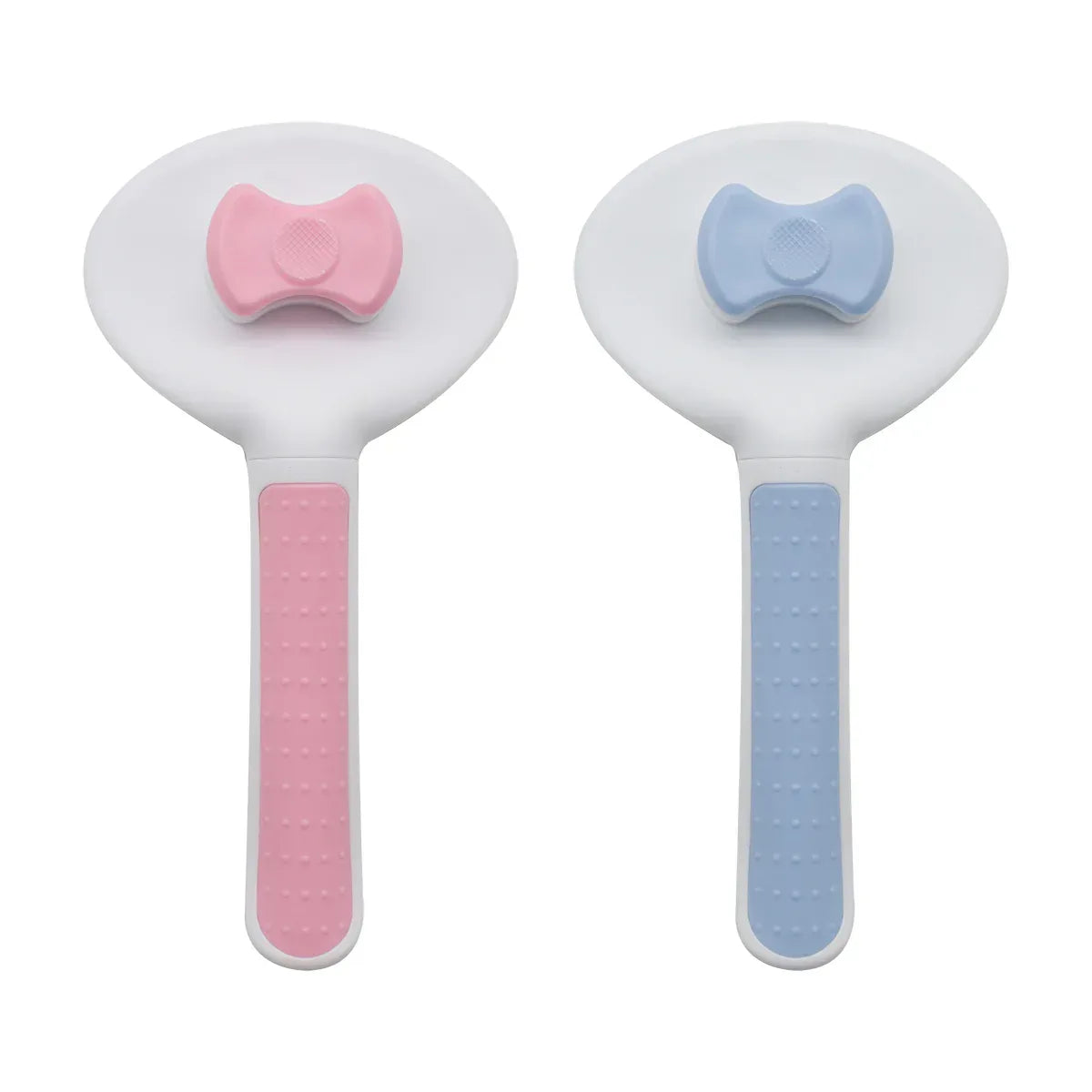 Set 2 perii cu mecanism de indepartare a parului, Naimeed D5178, pentru animale, Albastru-Roz
