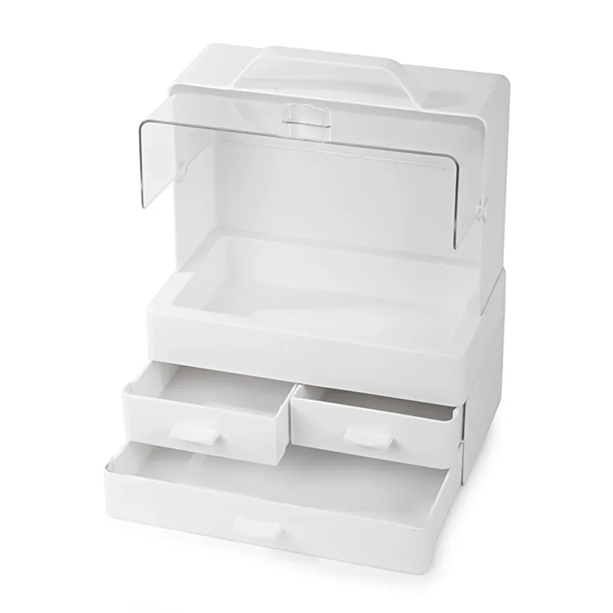 Organizator cosmetice, Naimeed D5179, 3 sertare, Alb