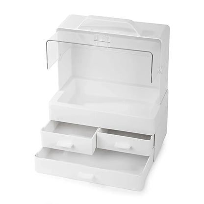 Organizator cosmetice, Naimeed D5179, 3 sertare, Alb