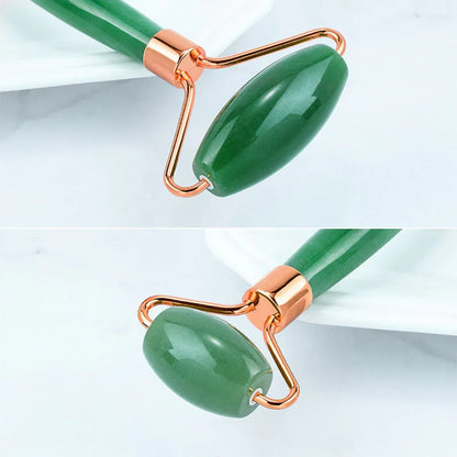 Set 2 role de masaj facial si corporal, Naimeed D5202, din jad, functie antirid si tonifiere
