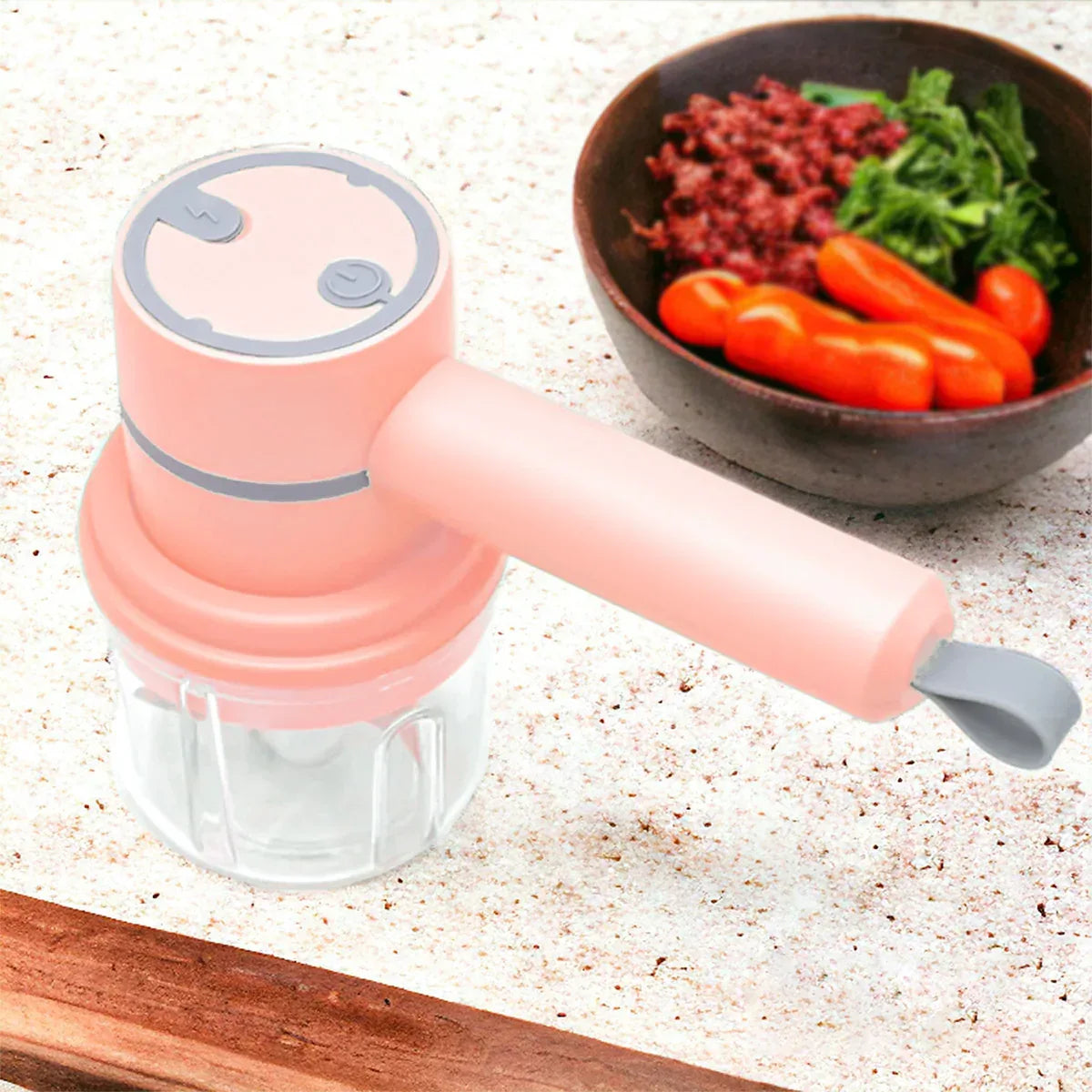 Mixer, mini blender, Naimeed D5212, cu acumulator, Roz