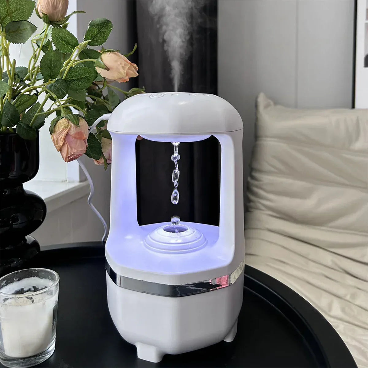 Umidificator camera, Naimeed D5215, cu tehnologie de picurare antigravitationala, Alb