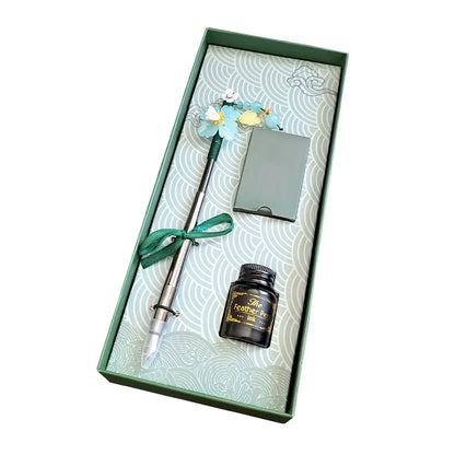 Set stilou cu penita, calimara, 5 rezerve, Naimeed D5225, model5