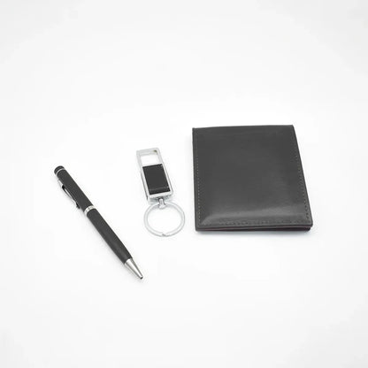 Set 3 piese, Naimeed D5249, pix, portofel, breloc Negru