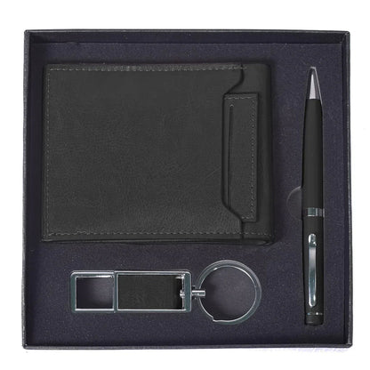 Set 3 piese, Naimeed D5249, pix, portofel, breloc Negru