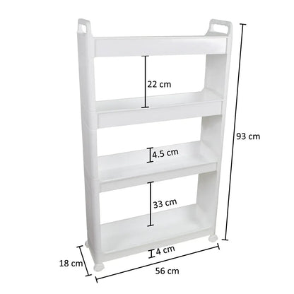 Raft multifunctional, 4 niveluri, Naimeed D5280, Alb, 56x18x93cm