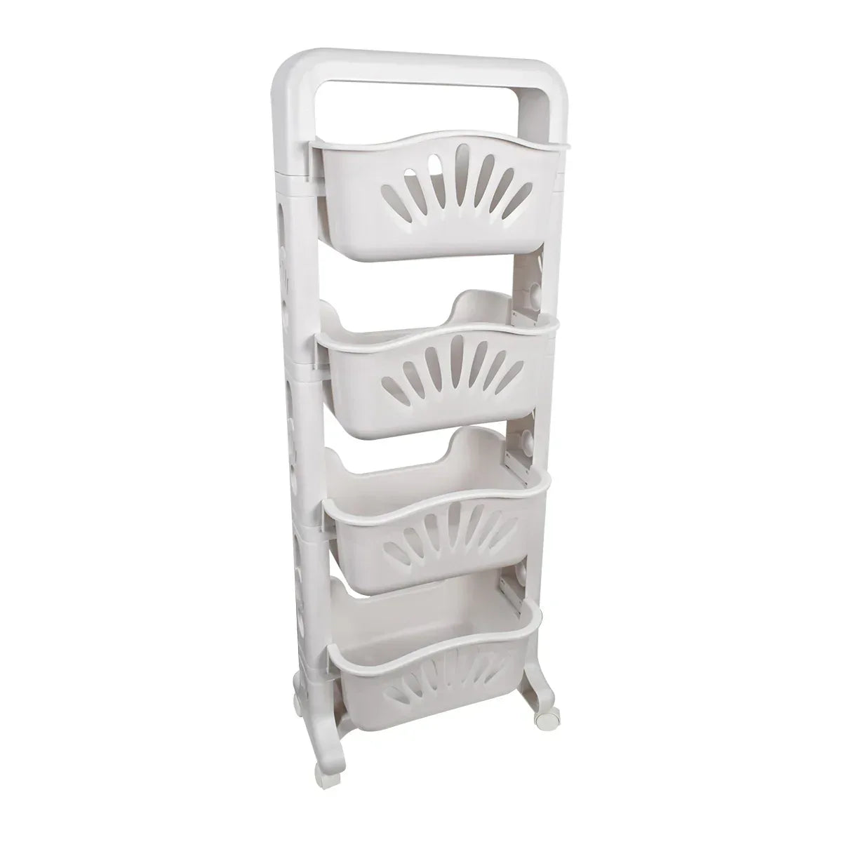 Raft multifunctional, 4 niveluri, Naimeed D5284, Alb, 43x24x115cm