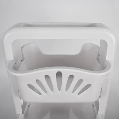 Raft multifunctional, 4 niveluri, Naimeed D5284, Alb, 43x24x115cm