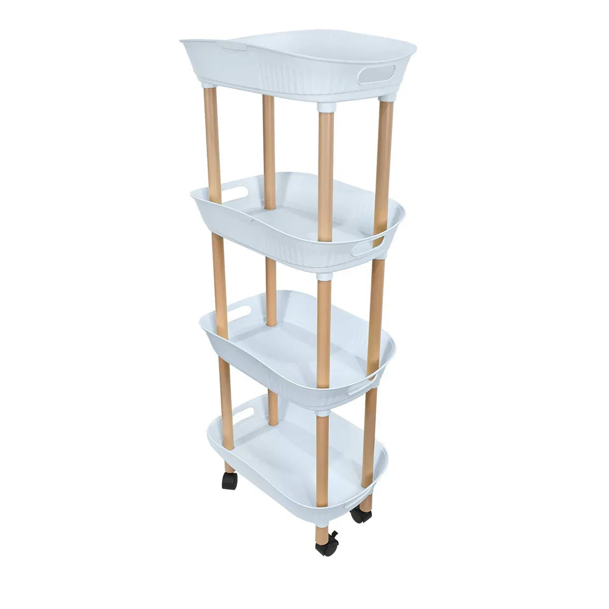 Raft multifunctional, 4 niveluri, Naimeed D5287, Gri, 45x28x107cm