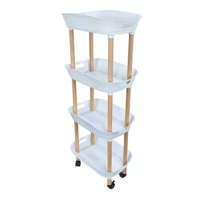 Raft multifunctional, 4 niveluri, Naimeed D5287, Gri, 45x28x107cm