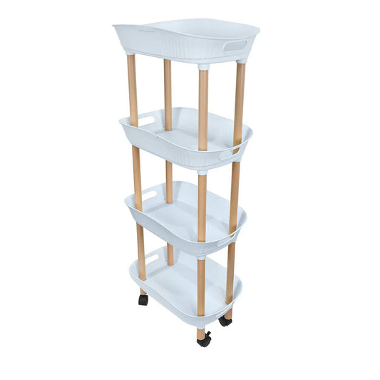 Raft multifunctional, 4 niveluri, Naimeed D5287, Gri, 45x28x107cm