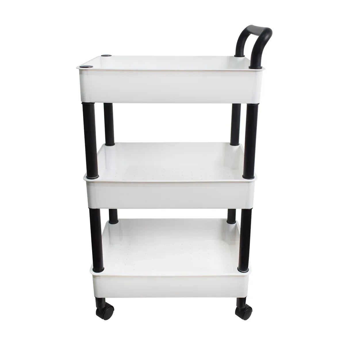 Raft multifunctional, 3 niveluri, Naimeed D5288, Alb/Negru, 46x33x84cm