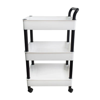 Raft multifunctional, 3 niveluri, Naimeed D5288, Alb/Negru, 46x33x84cm